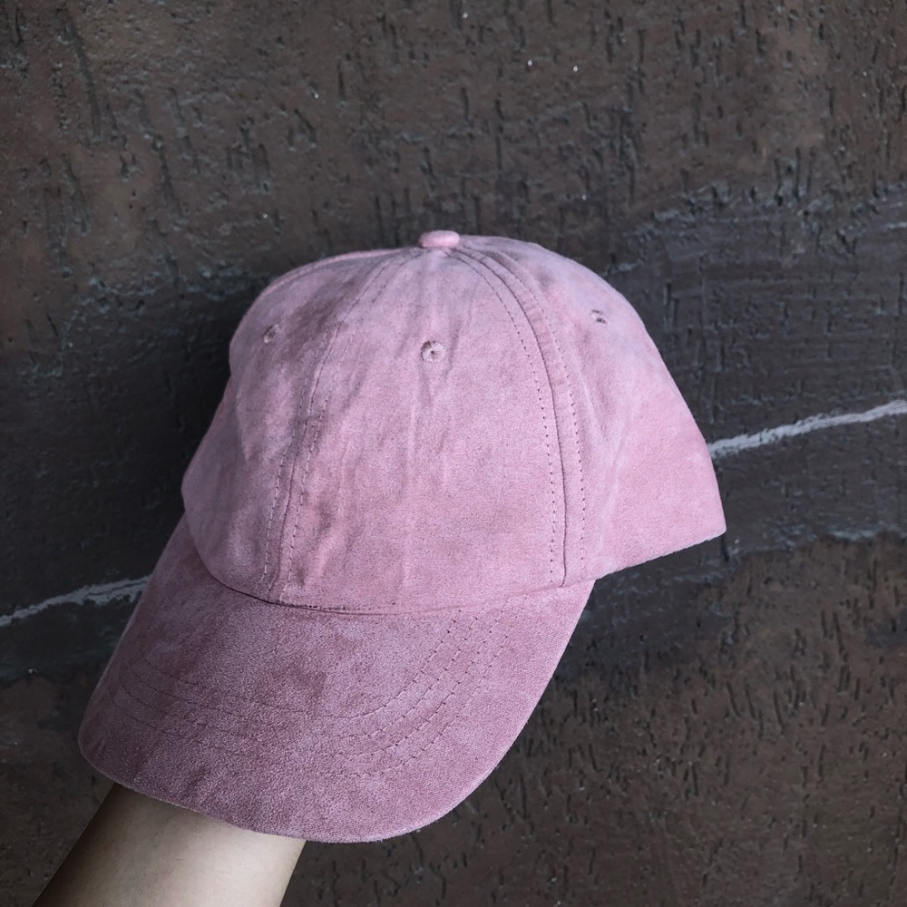 🧢 Pale Pink Suede Cap